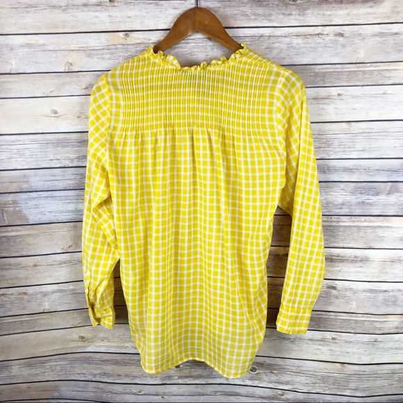 J. Crew Classic Ruffle Popover in Mini Windowpane - Picture 7 of 8